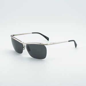 Celine CL40307U 16A Sunglasses Silver Square Frame, Grey Lenses